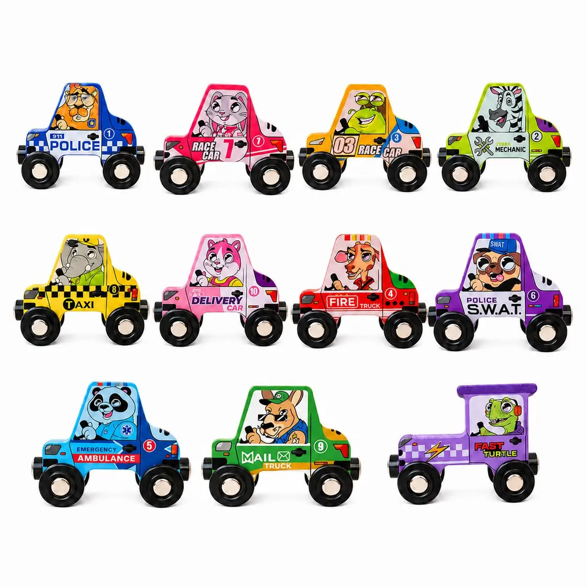 Kinderland Carrinho Brinquedo Madeira Magnético Montessori | Brinquedo Educativo Infantil, Desenvolvimento Motor Crianças de 1 2 3 4 5 6 7 Anos ou Mais, Presente para Meninos e Meninas