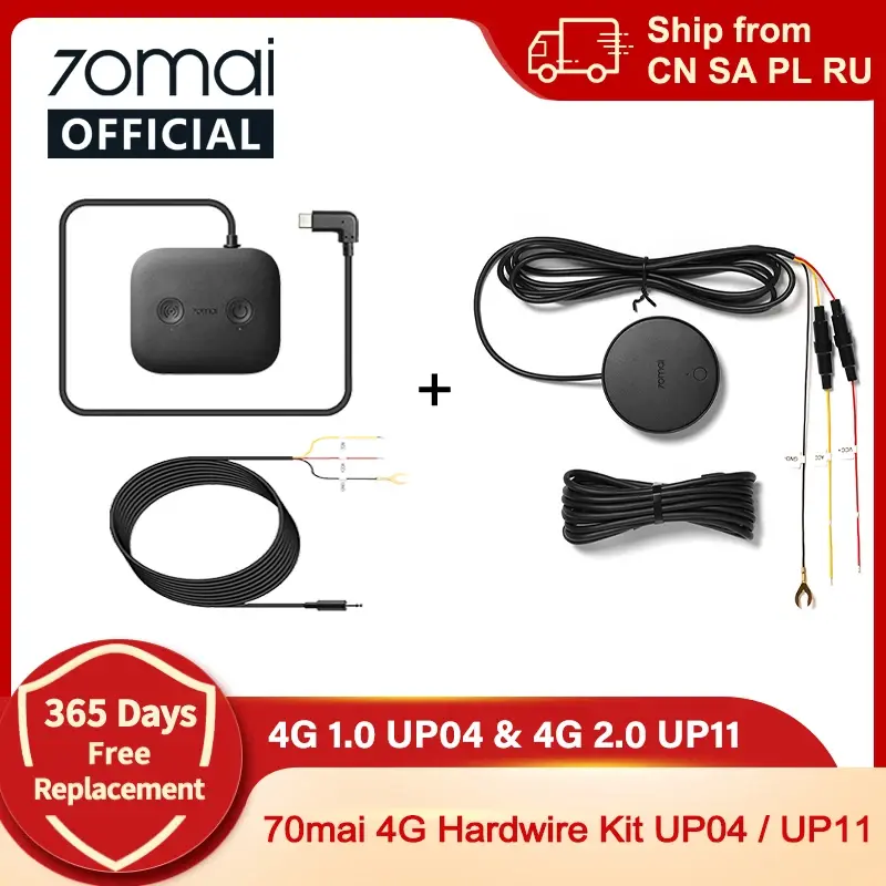 Kit de instalação direta 4G 70mai UP04 UP11, visualização ao vivo com controle remoto e armazenamento em nuvem, compartilhamento de Hotpot, rastreamento de veículos, 70mai UP11 70mai UP04