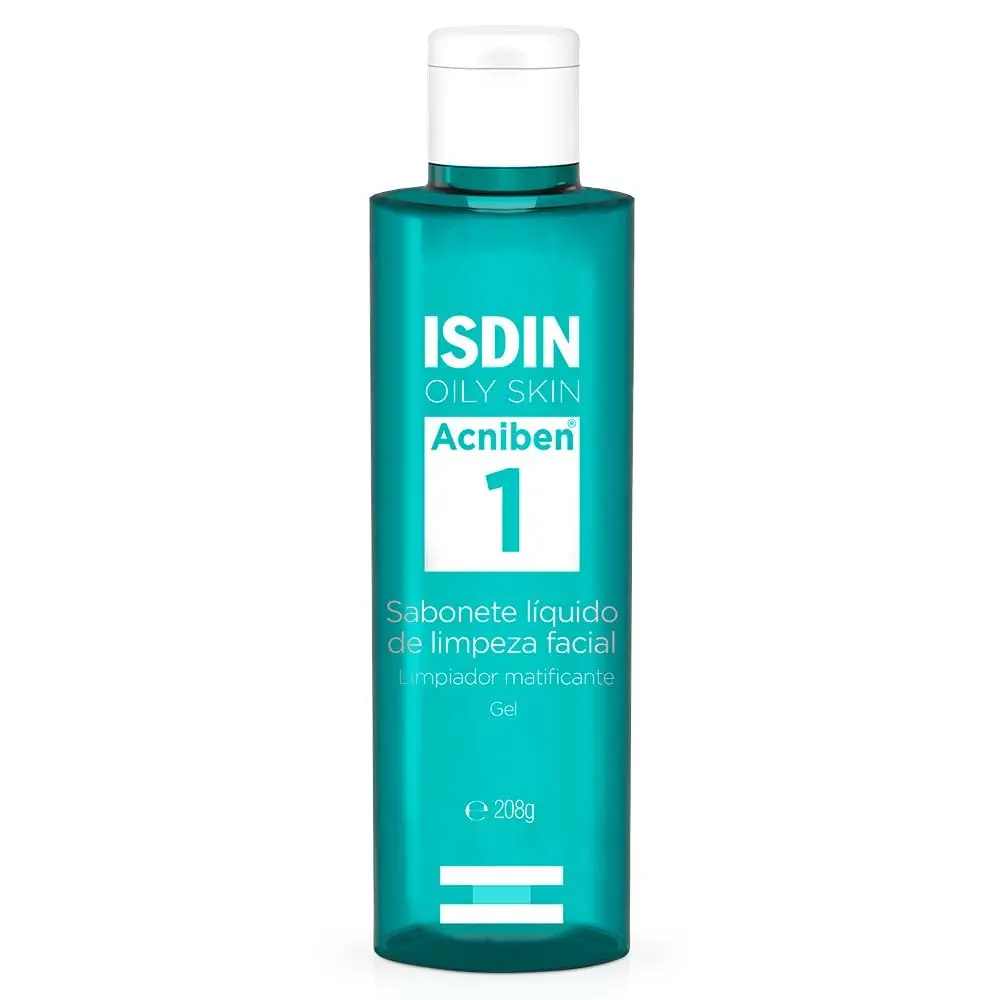 ISDIN Acniben Sabonete Líquido Facial Antioleosidade em Gel - 208g - 1