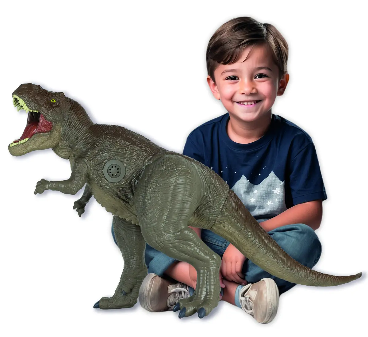 Jurassic World, Personagem T.Rex com rugidos reais, figura gigante - Mimo brinquedos