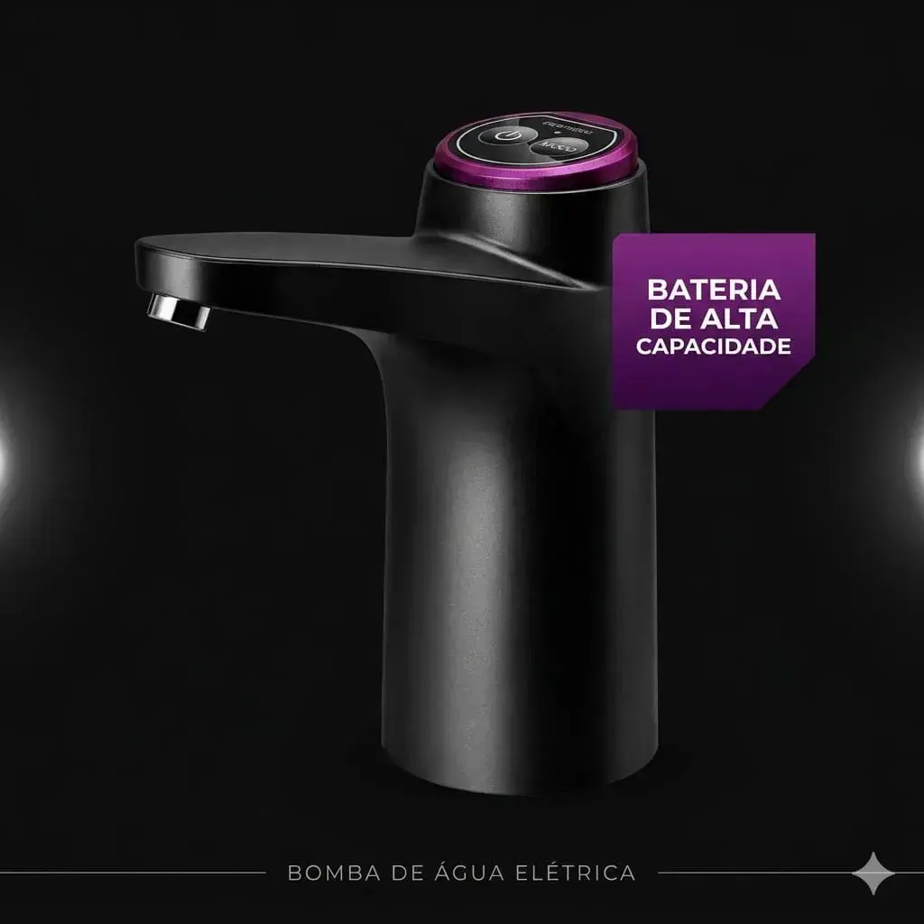 Bomba Elétrica Torneira Galão Água Recarregável Usb 110/220 Preto-Branco thumbnail 6