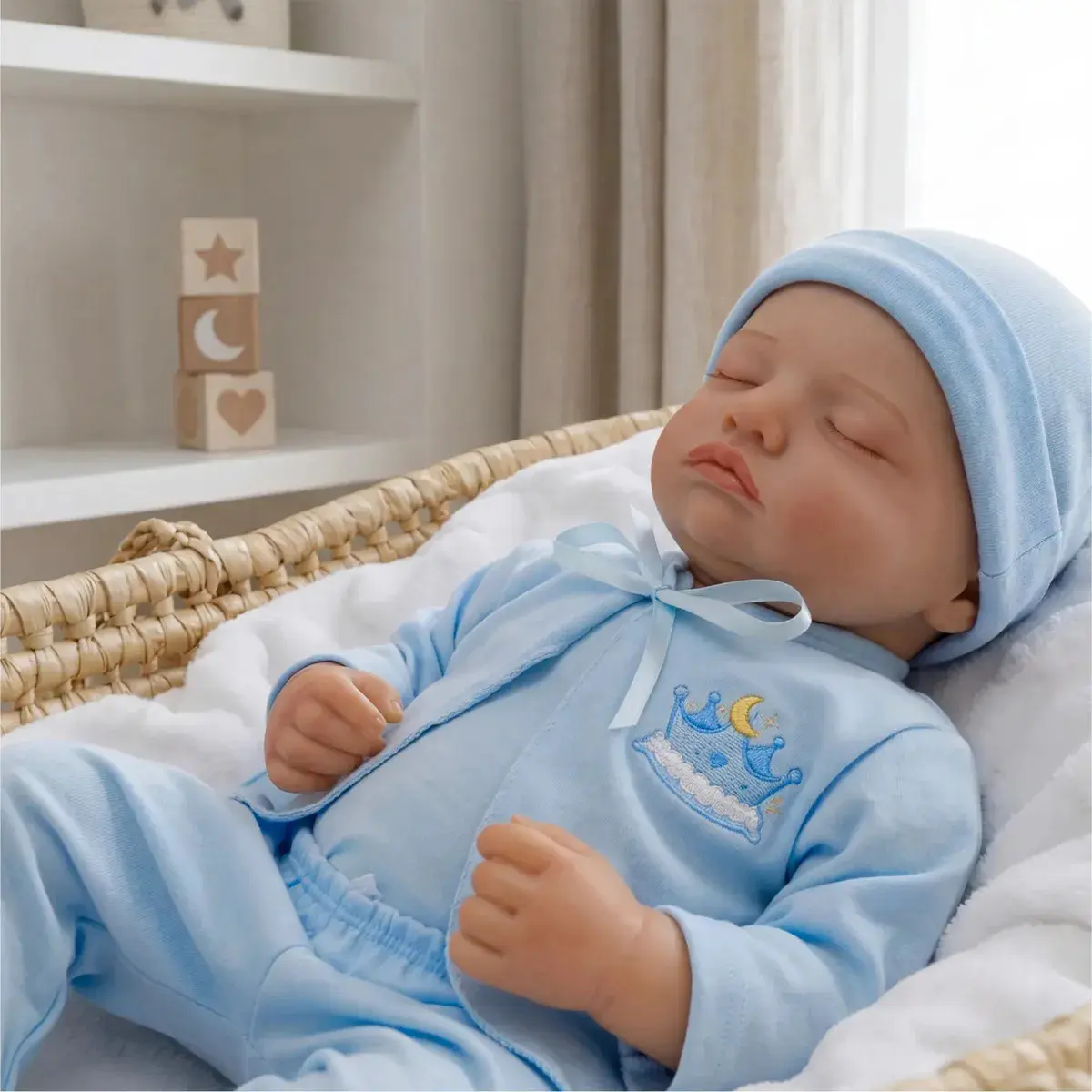 Boneca Bebê Reborn Menino Recém Nascido Pode Dar Banho - 1
