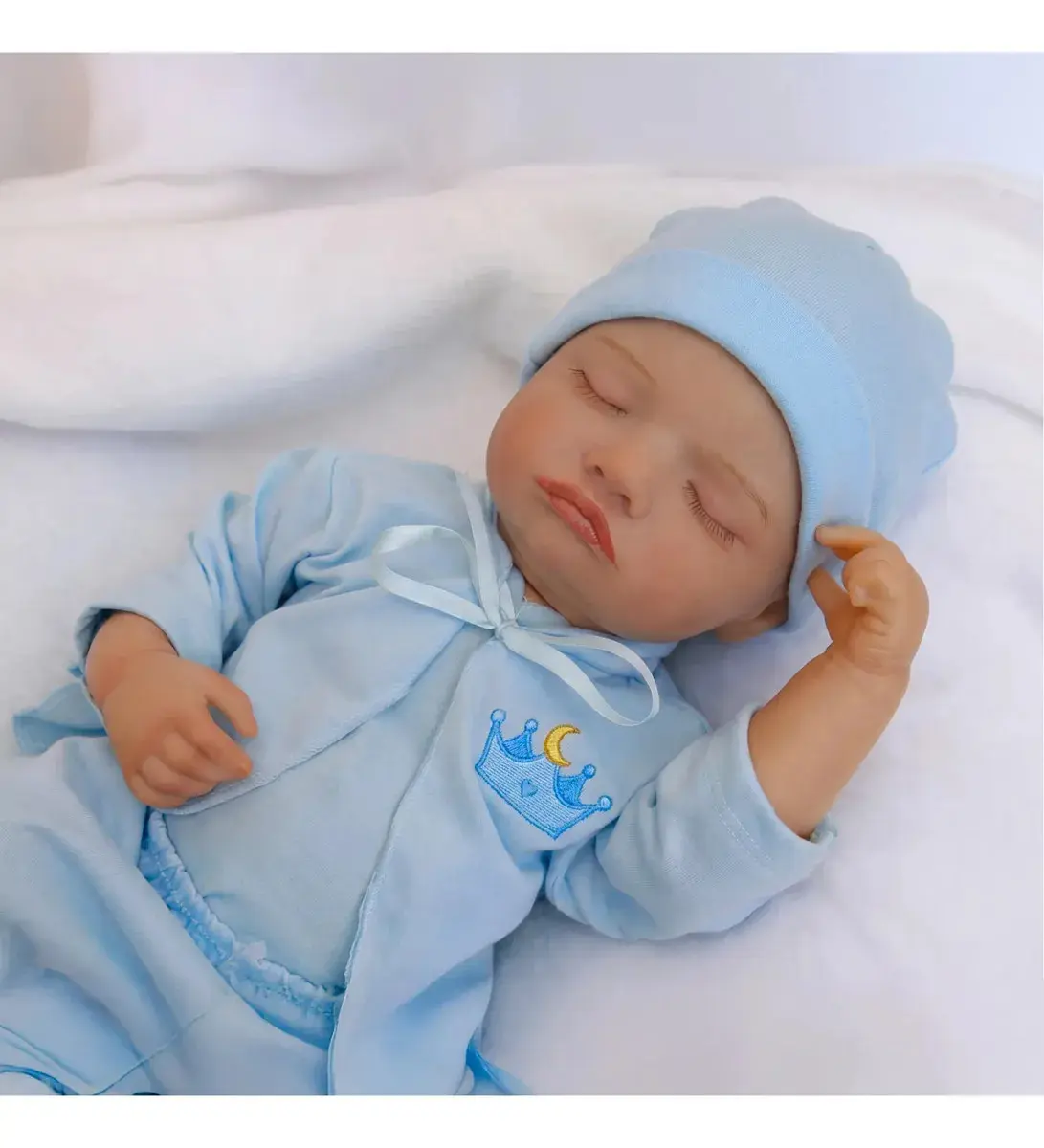 Boneca Bebê Reborn Menino Recém Nascido Pode Dar Banho thumbnail 8