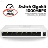 Switch 8 Portas Gigabit Hub 10/100/1000 Mbps Gbps De Rede Rj45 Lan Para Computadores E Câmeras Bivolt - 1
