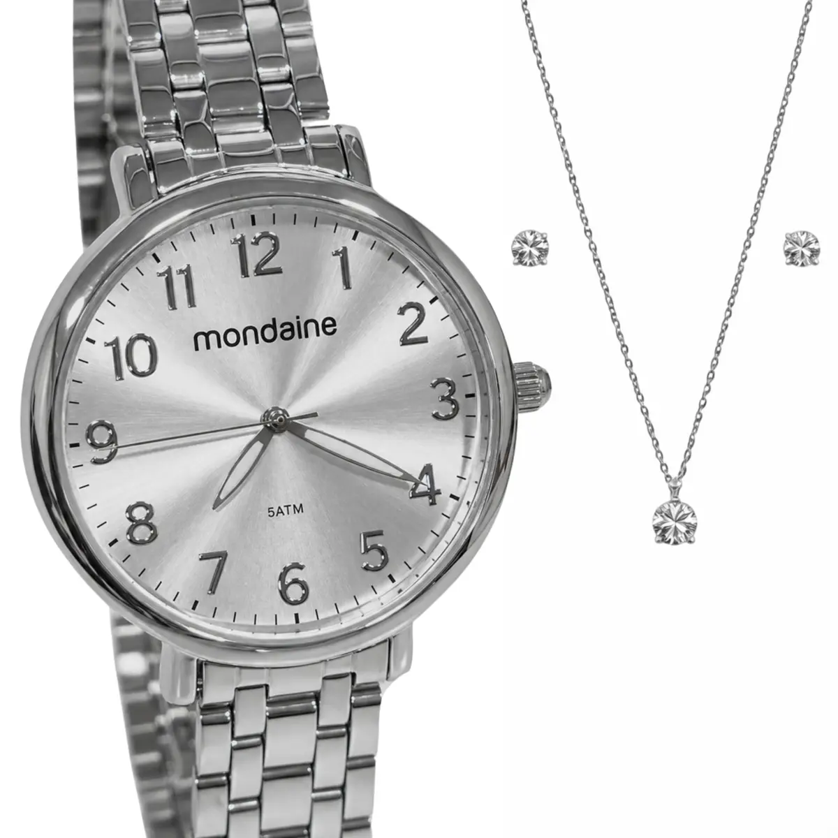 Relogio Mondaine Feminino Ref: 53779l0mvne3 Casual Prateado