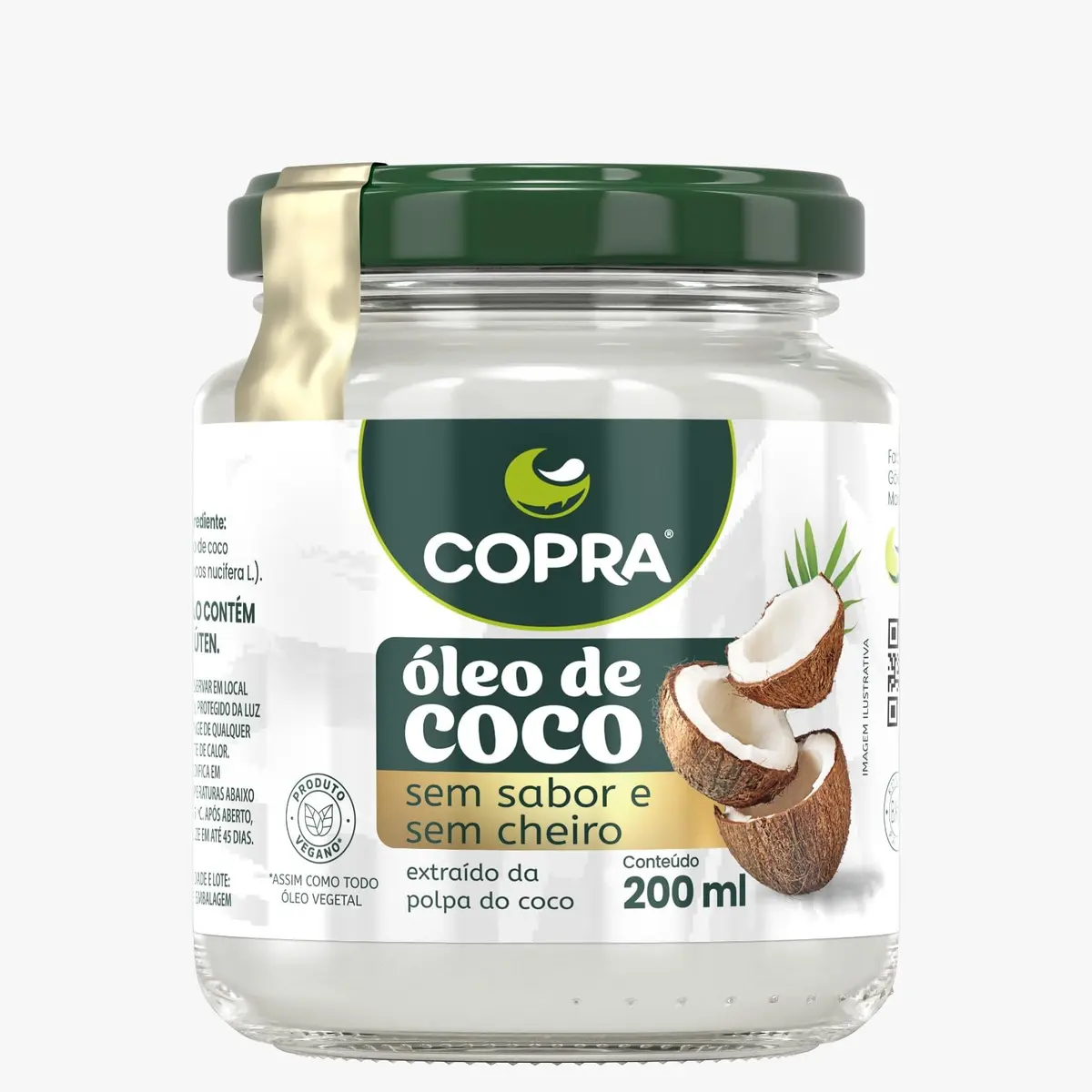 Óleo de Coco Copra, Sem Sabor, 200ml - 1