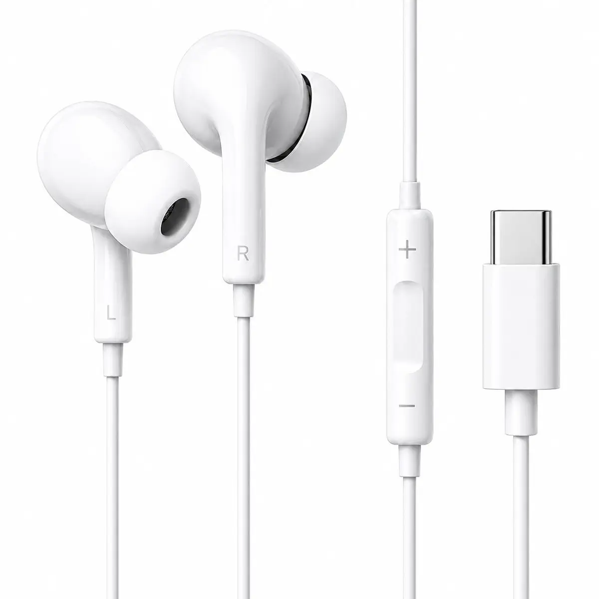 Fone de Ouvido com Fio Intra-auricular Tipo-C e Graves Potentes