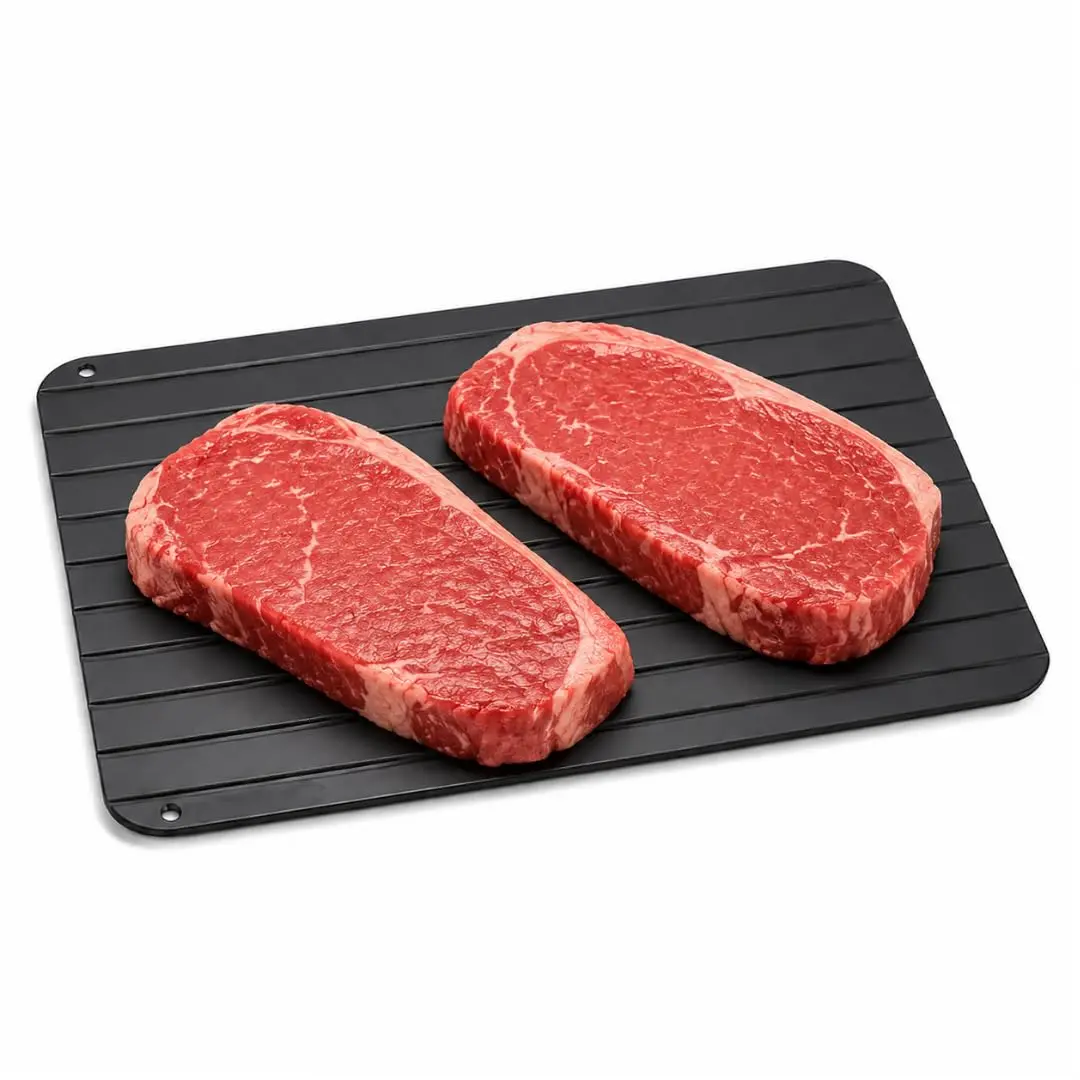 Tábua de Descongelar Carne Rápido Placa Descongeladora sem Eletricidade | Ideal para frango, peixes e alimentos congelados. Prática, reutilizável e fácil de limpar, dispensa micro-ondas e água quente