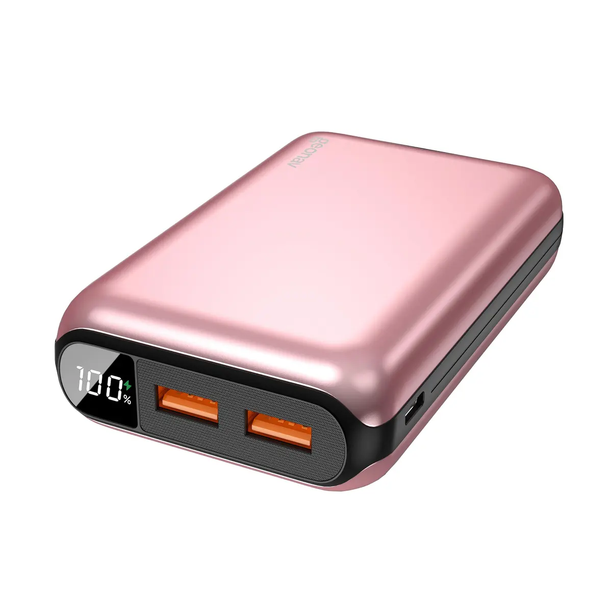 Geonav Power Bank, Carregador Portátil Universal 20.000mAh, USB-A (até 18W) + USB-C (até 20W), Compacto, Carregamento Rápido, Pass Through, Led Indicador de Bateria, PB20K20WRG, Rosa