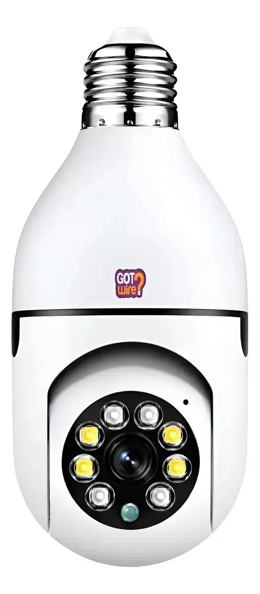 Câmera Lâmpada de Segurança Wifi 360º Infravermelho GotWire IP44 Full Hd 1080p Interna Externa Com Sensor de Movimento Inteligente thumbnail 7