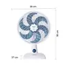 [app]  Ventilador de Mesa Mondial Maxis V30MXW 30cm com 6 pás, 3 velocidades e 50W – Branco / Azul - 110V - 1