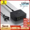 [Com cashback R$180,76] Estação de Carregamento BASEUS com 6 Saídas, USB A e USB C, 120W, PD, QC - 1