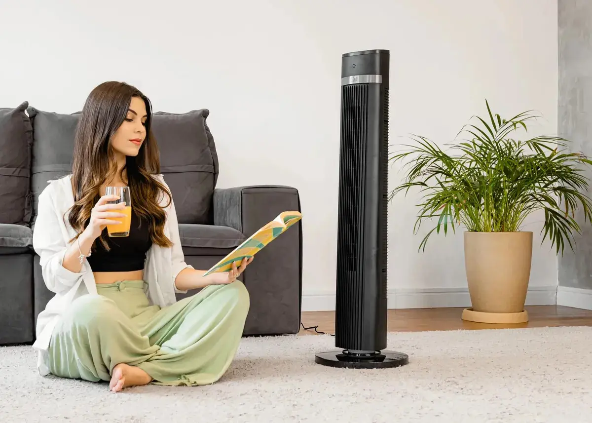 Ventilador Torre AIR SILENCE WAP Silencioso Oscilante com Controle Remoto 4 Velocidades e Desligamento Automático thumbnail 5