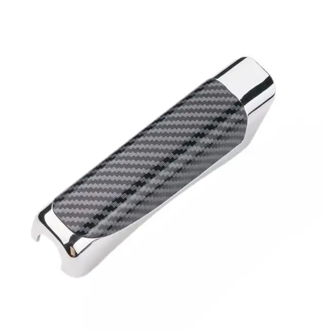 Capa de Freio de Mão – Estilo Fibra de Carbono ou Amadeirado – Universal – Instalação Simples – Visual Premium – Toque Confortável – Encaixe Firme – Sem Adaptações (Fibra de carbono)