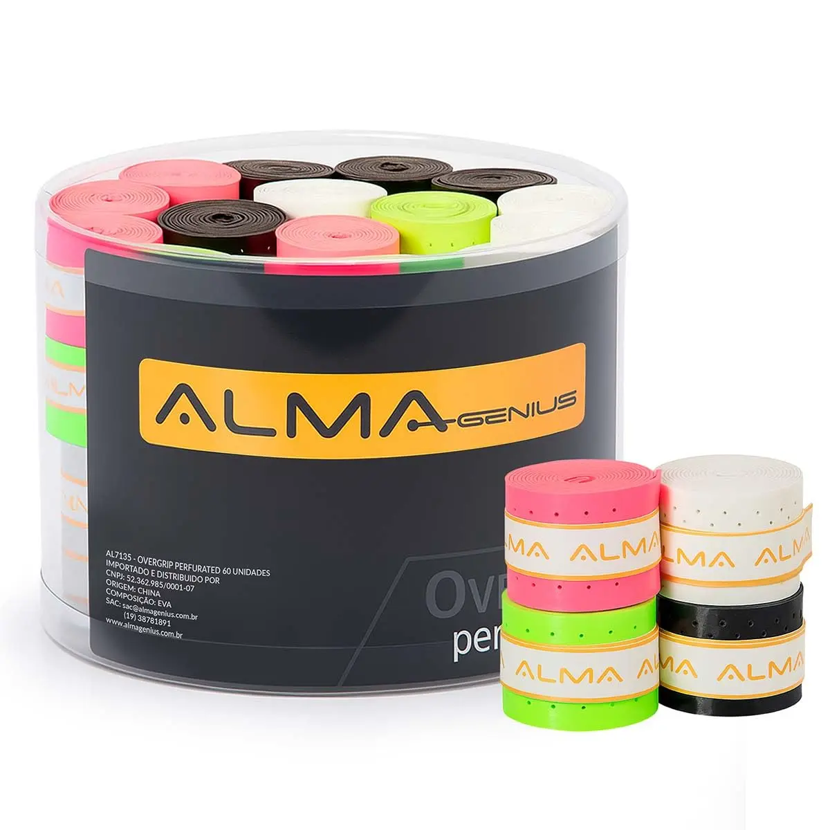 Overgrip 60 Unidades Perfurado Confort Alma Genius - 1
