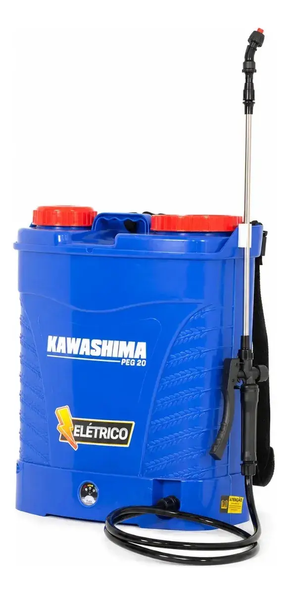 Pulverizador Costal a Bateria Kawashima 20L Azul com Bico Ajustável thumbnail 8
