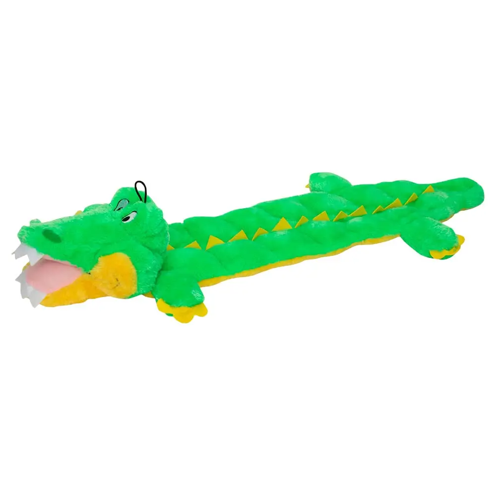 JAMBO PET | Brinquedo Para Cachorro | Mordedor Pelúcia Jacaré Multi Squeaker | Atóxico E Macio Possui 14 Apitos Internos | Divertido E Seguro Para Seu Pet | Cor Verde - 1