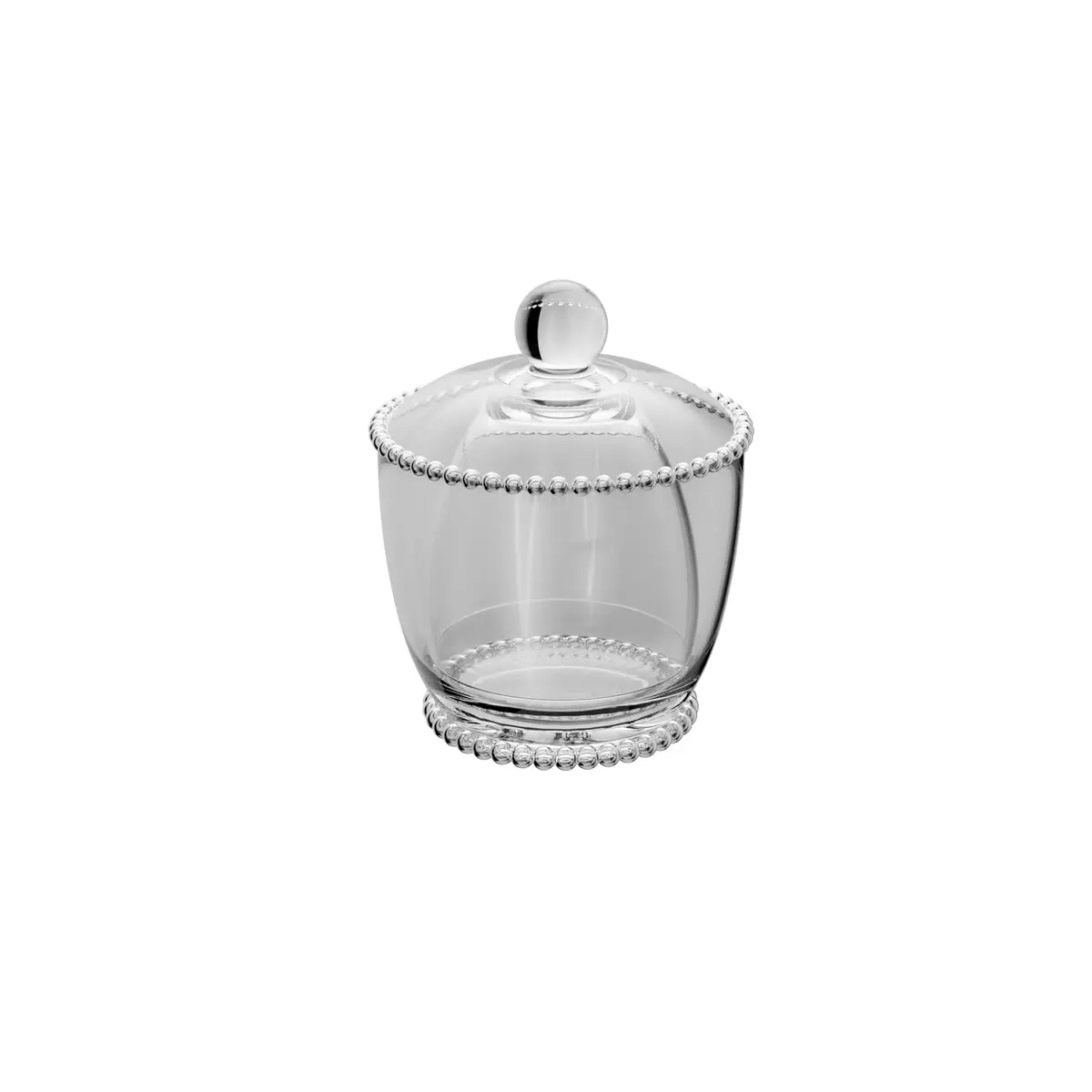 WOLFF - Manteigueira Francesa de Vidro com Tampa 10,5cm x 10,5cm x 11cm - Linha Pearl - 1