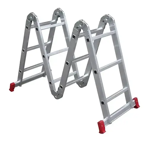 Escada Multifuncional Alumínio Extensível 4x3 Botafogo ESC0292 3.35m 12 Degraus Cor Prateado - 1