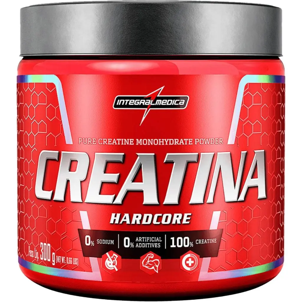 Creatina Hardcore 100% Puro Integralmedica Original 300g Nova Embalagem