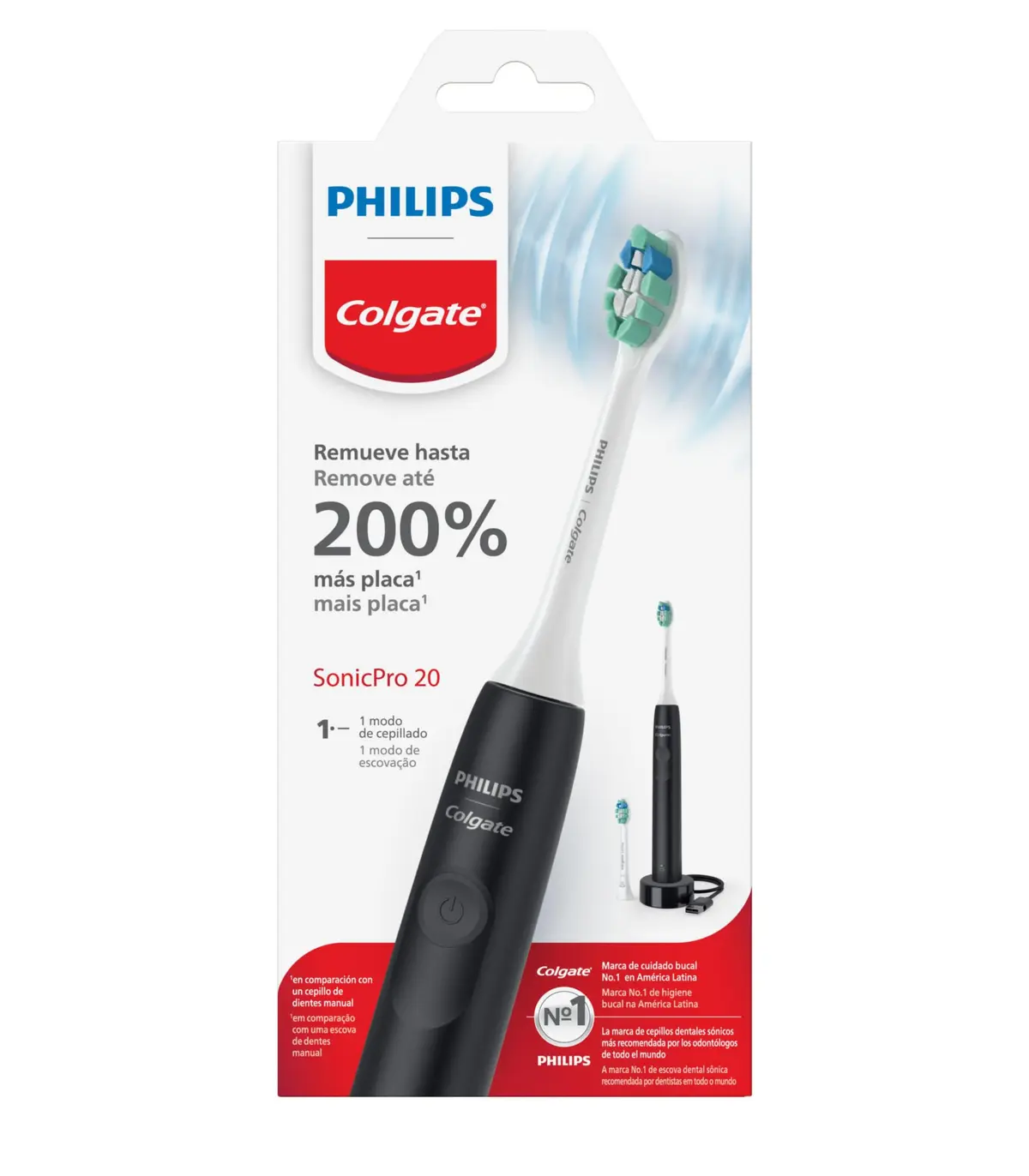 Philips Colgate SonicPro 20 Escova de Dente Elétrica, Recarregável e Bivolt