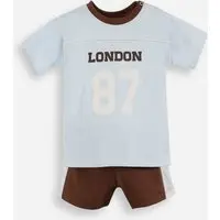 conjunto infantil de algodão sport london azul - 1