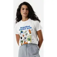 camiseta feminina brasil pack off white