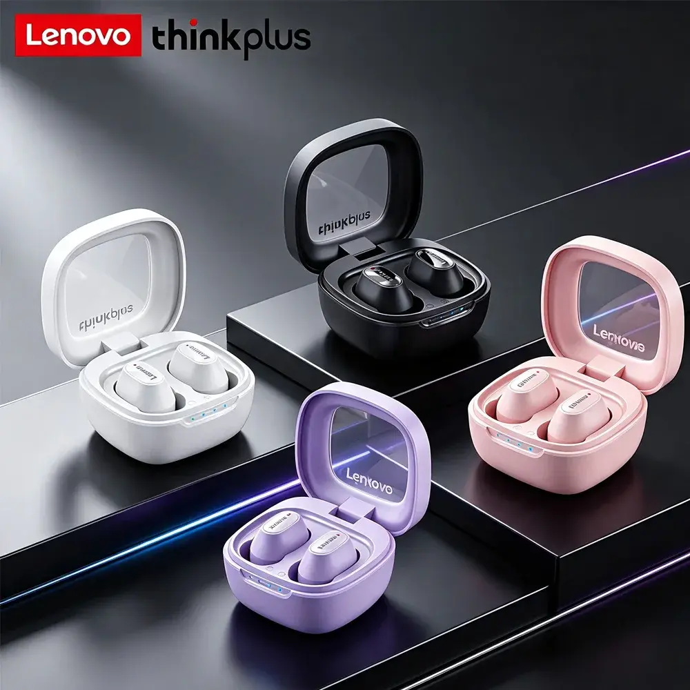 Fones de ouvido Lenovo XT62 Bluetooth 5.3, sem fio, com qualidade de áudio HiFi, design esportivo, cancelamento de ruído, microfone, controle por toque, fones de ouvido TWS originais, NOVO.