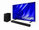 Smart Big TV 75" Crystal UHD 4K 75DU8000 2024 + Soundbar HW-B550/ZD - 1