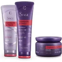 Combo Siàge Combate o Frizz: Shampoo 250ml + Condicionador 200ml + Máscara Capilar 250g