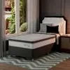 Cama box com colchão solteirão sigma molas ensacadas (22x108x198) branco e cinza - 1