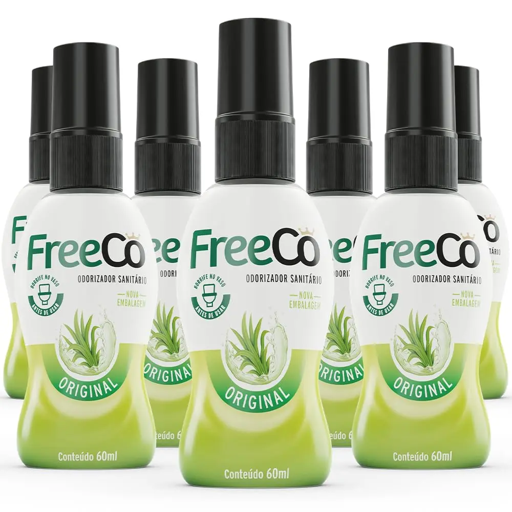 Freecô Bloqueador De Odores Sanitários - Original 60ml Pack com 12 unidades