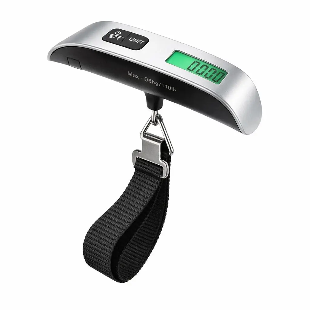 Balança de Mala Digital Portátil para Bagagem até 50Kg Com Alça Trava, Visor LCD Grande Linha Premium