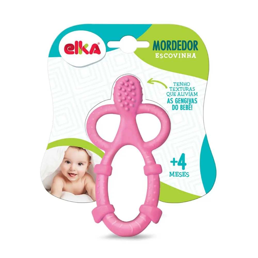 Elka Mordedor Escovinha - Rosa