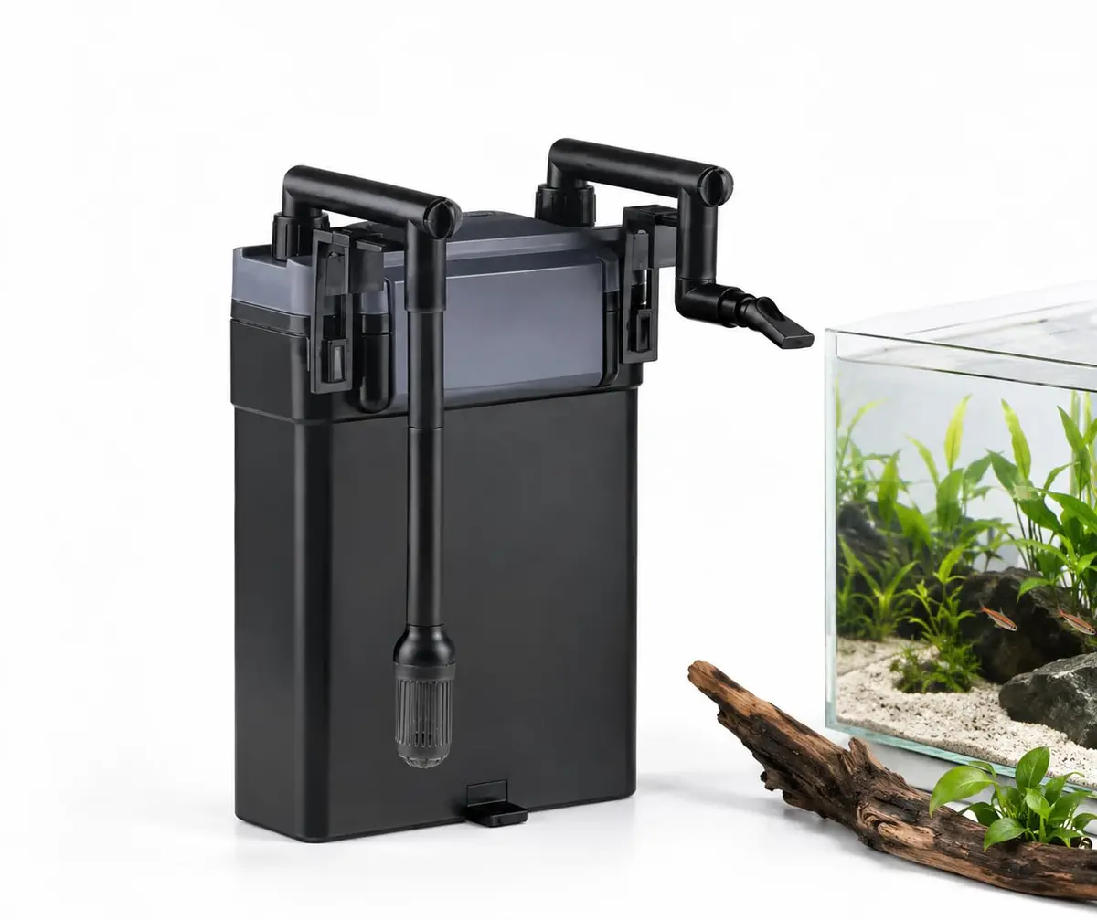 Filtro de Aquário Hang On Externo 500 l/h 6 W, Filtro Aquario 220v para Aquários de Até 150 Litros, Bomba para Aquario com Filtro para Água Fria, Tropical ou Salgada (220V)