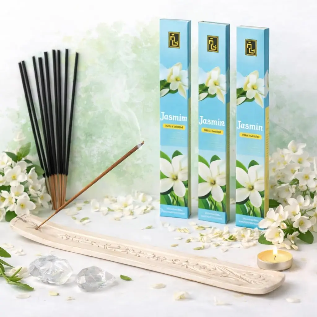 Kit 3 Caixas Incenso de Jasmim Premium (7 Varetas por Caixa)