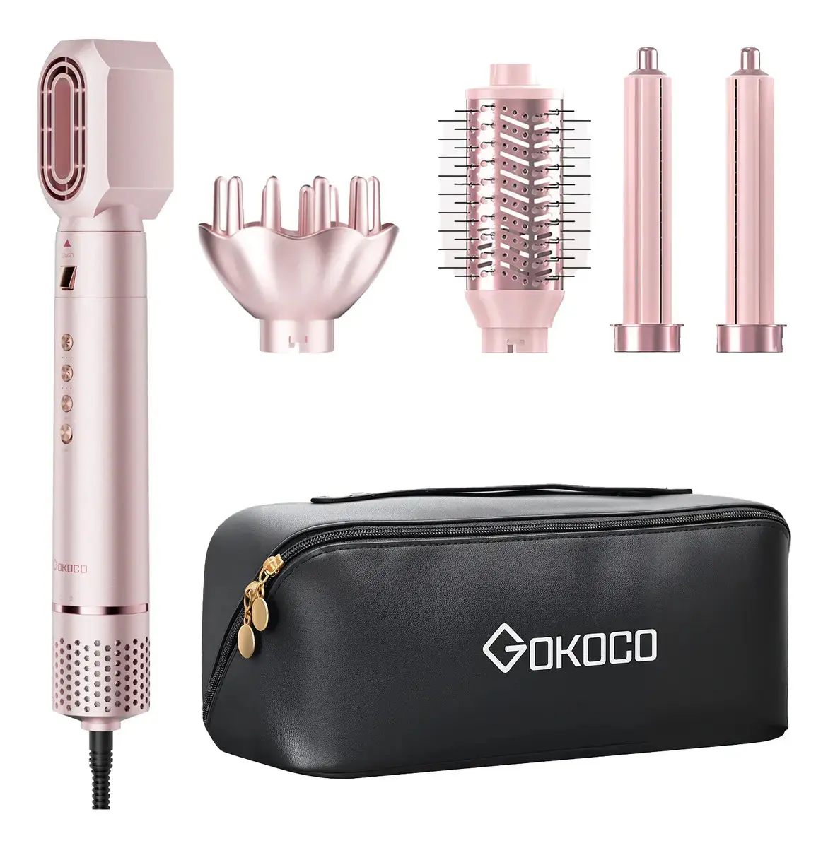 Secador de cabelo de alta velocidade Pink Professional 5 em 1