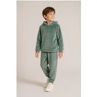 Infantil - Conjunto Bugbee Menino Casaco Moletom e Calça de Pelo Verde - 1