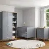 Quarto Ternura: Guarda-Roupa, Cômoda e Berço Azul - 1