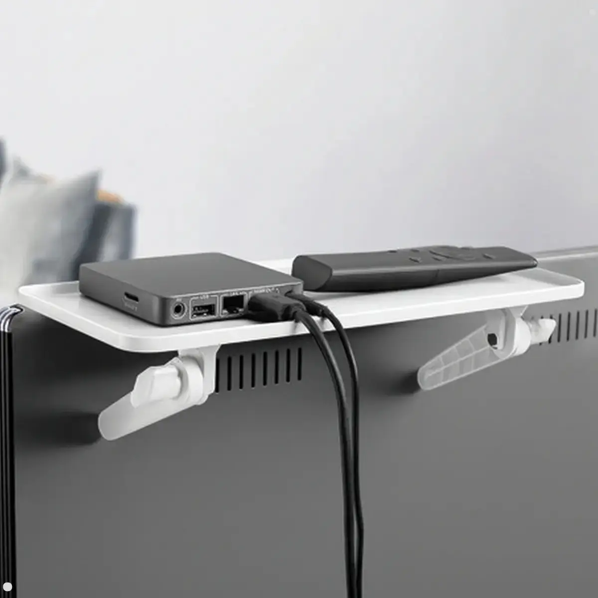 Suporte Para Aparelho Receptor Dvd Roteador De Ajuste Na Tv Sky Net Fixo Resistente thumbnail 6