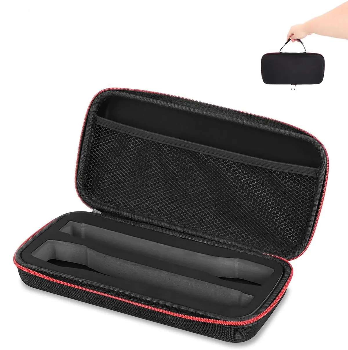 Estojo de Transporte para Microfone Sem Fio, Estojo para Microfone Portátil, Caixa de Armazenamento para Microfone Duplo Portátil, Organizador de Viagem para Microfones para Receptores