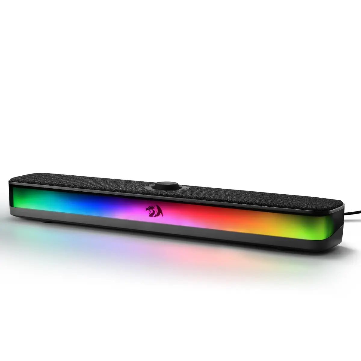 Soundbar Gamer Redragon Neo RGB Preto USB Tipo-C Falantes Duplos 2x5W RMS com Roda de Volume Revestimento em Tecido GS515