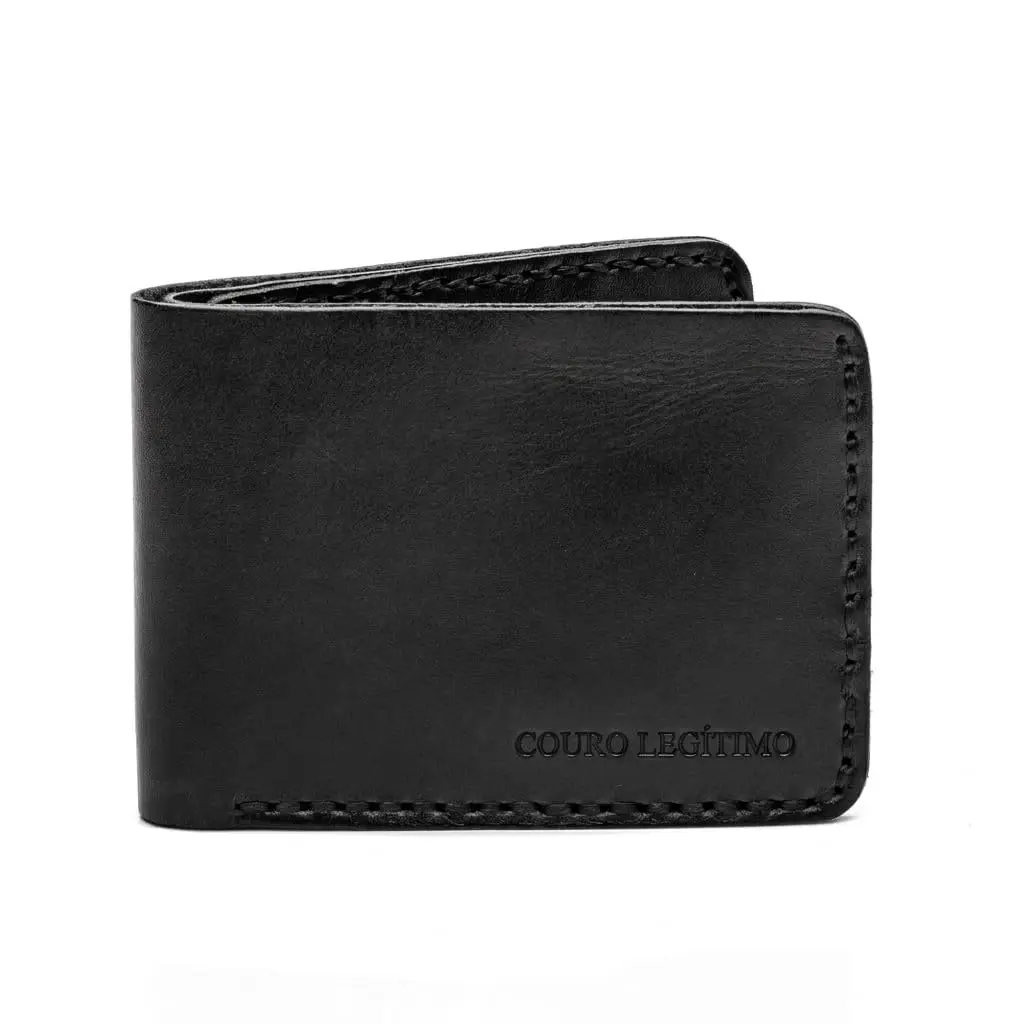 Carteira Masculina Slim Couro Legítimo Bifold Compacta Porta Cartões Requinte e Luxo