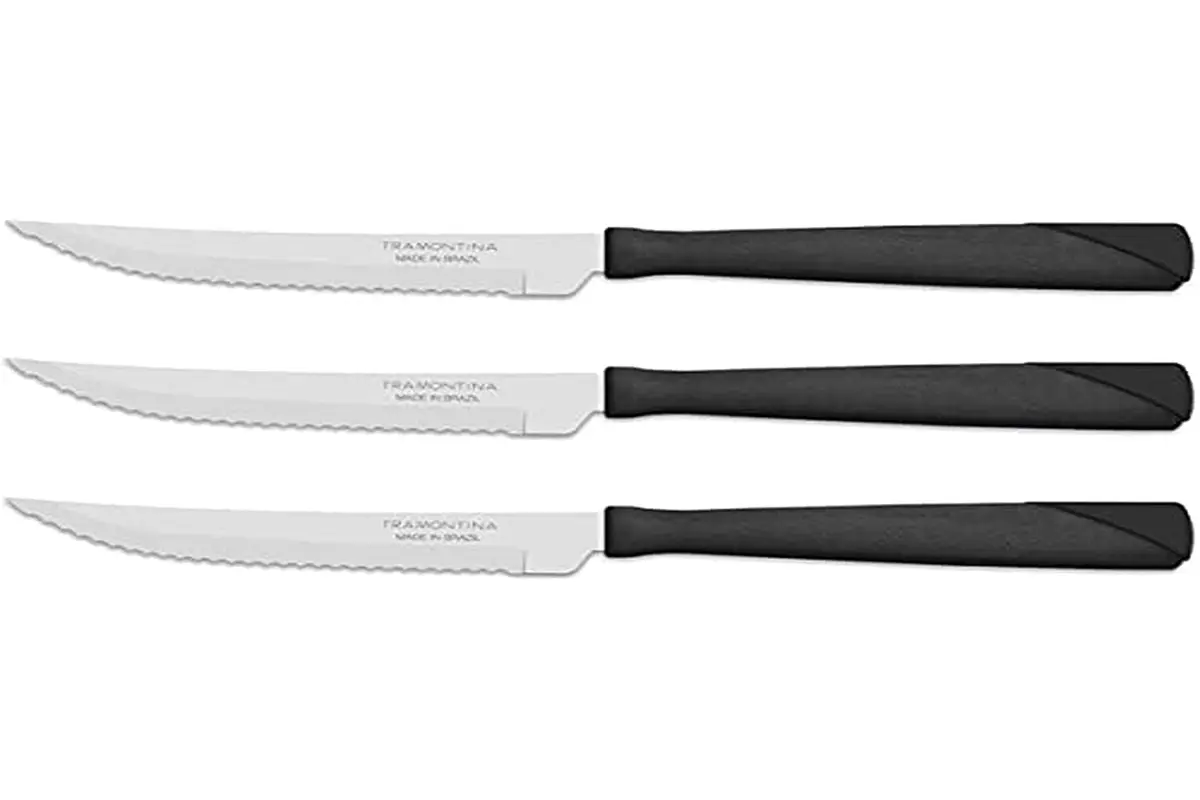 Conjunto de Facas Churrasco Tramontina New Kolor Aço inox Azul 3 Peças - 1