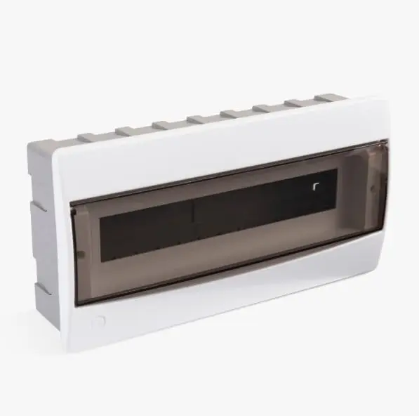 Quadro de Distribuição Embutir 12/18 Disjuntores | Caixa para até 18 Disjuntores | Proteção UV | Trilho DIN e parafusos inclusos (Branco com porta Fumê)