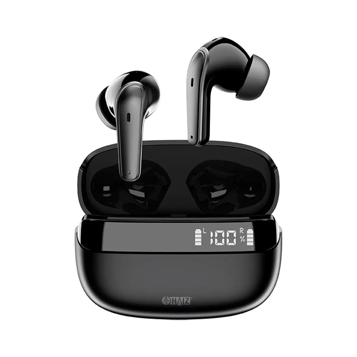 Fone de Ouvido Sem Fio TWS – Bluetooth 5.3, ENC Cancelamento de Ruído, Autonomia 4h + Case 420mAh, USB-C HZ-L03C (Preto)