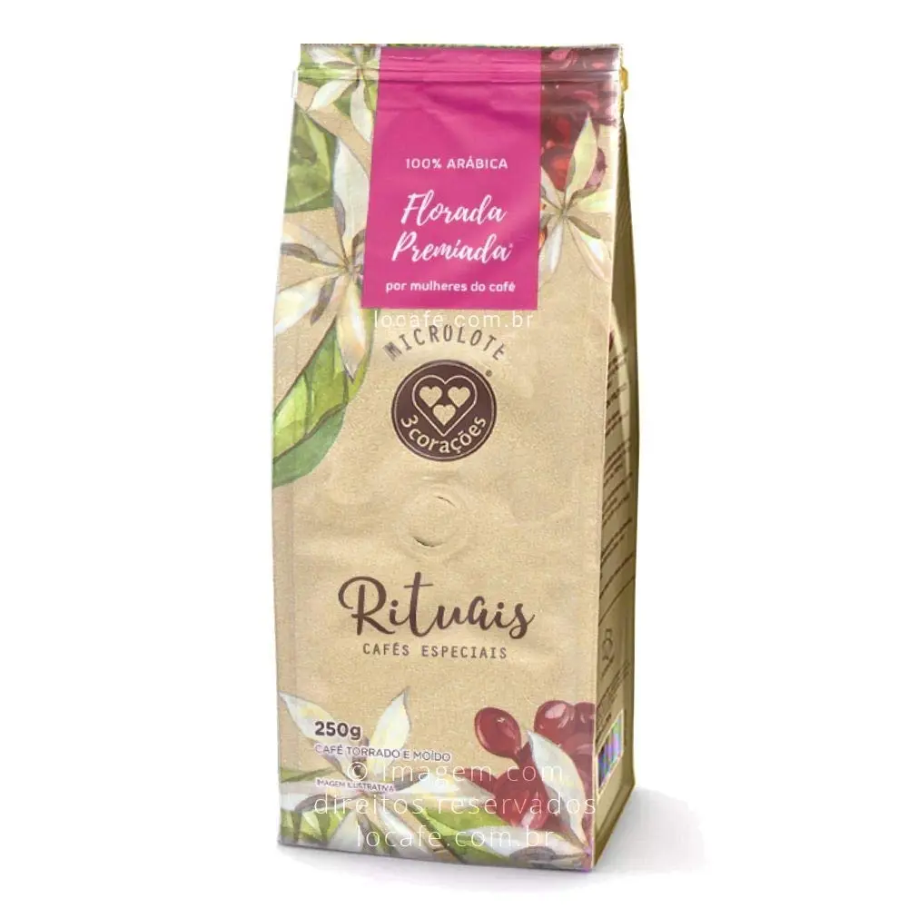 3 Corações Café Torrado e Moído Rituais Florada Microlotes, 250G
