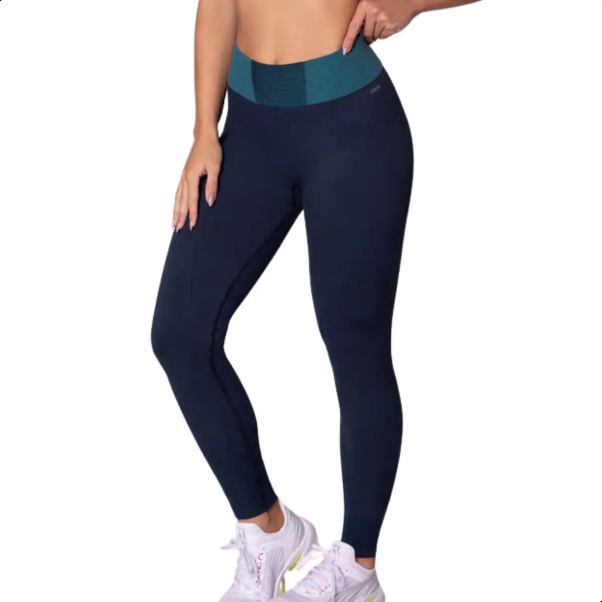Legging Academia Cintura Alta Sem Costura Zero Transparência Modelo 20947.001 Selene