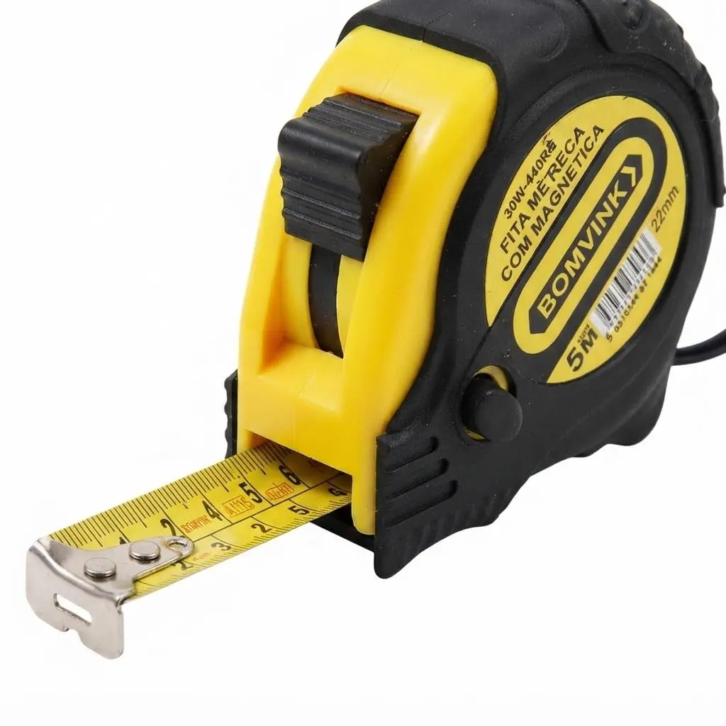 Trena Métrica Profissional 5m x 25mm Autotravante Antichoque | Trava automática e estrutura antichoque. Fita de 5 metros para medições práticas em obras, reformas e uso profissional.