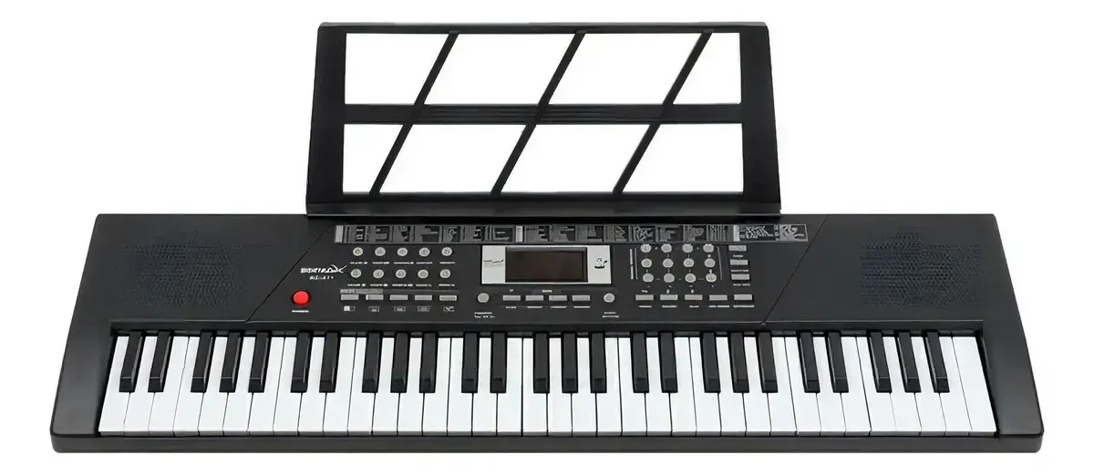 Teclado Musical Iniciante Piano Eletronico 61 Teclas Cor Preto
